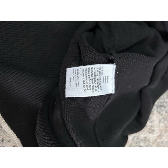 KOTN Women’s Black Aswan Turtleneck Sweater Bell Sleeves 100% Egyptian Cotton M - Picture 8 of 8